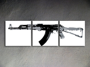 Popart schilderij Kalashnikov 1