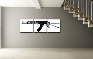 Popart schilderij Kalashnikov 1