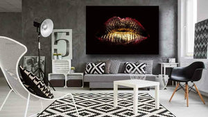 Aluminium schilderij Kissible Lips fotokunst