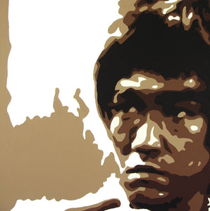 Popart schilderij AL Bruce Lee 3 delig