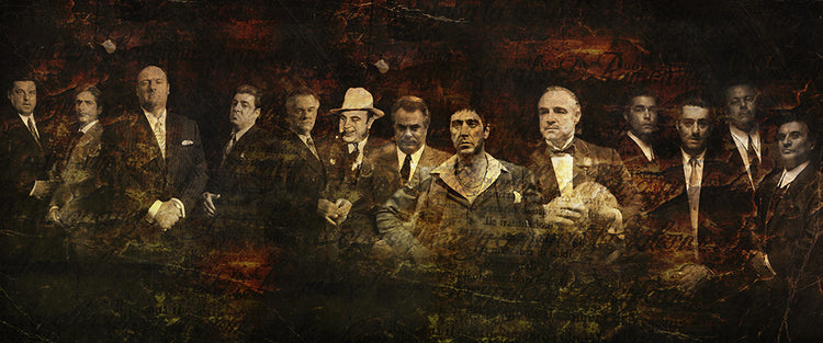 Plexiglas schilderij - The Gangsters Line-Up