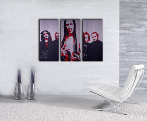 Popart schilderij Marilyn Manson 3 delig