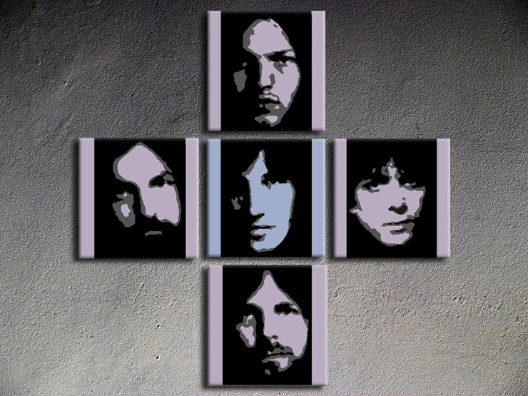 Popart schilderij Pink Floyd 5 delig
