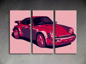 Popart schilderij Porsche 911 3