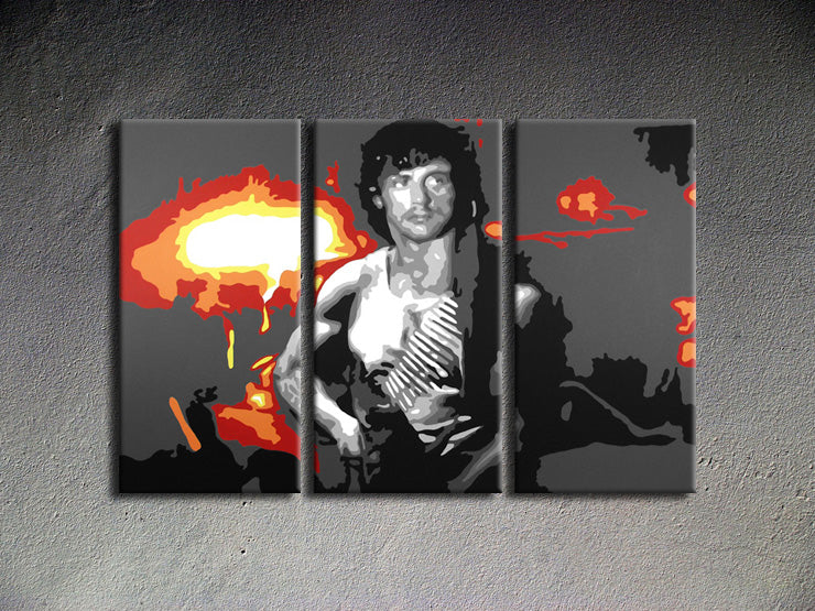 Popart schilderij Rambo