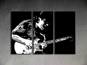 Popart schilderij Santana 3 delig