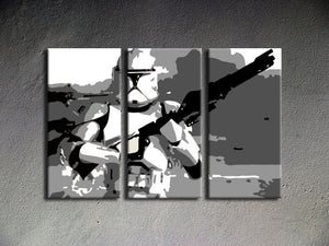 Popart schilderij Star Wars 3 delig 1