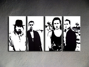 Popart schilderij U2 in Black 2